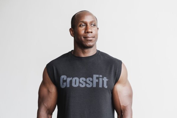 Pánské Běžecké Tričko Nobull Crossfit® sleeveless Tee Černé | YZYLZEKY